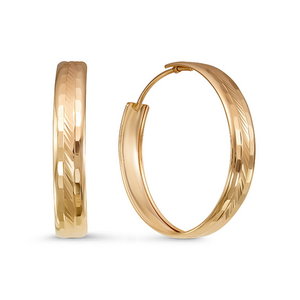 Серьги - кольца из золота 585 пробы