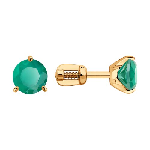 Серьги - пусеты из золота 585 пробы