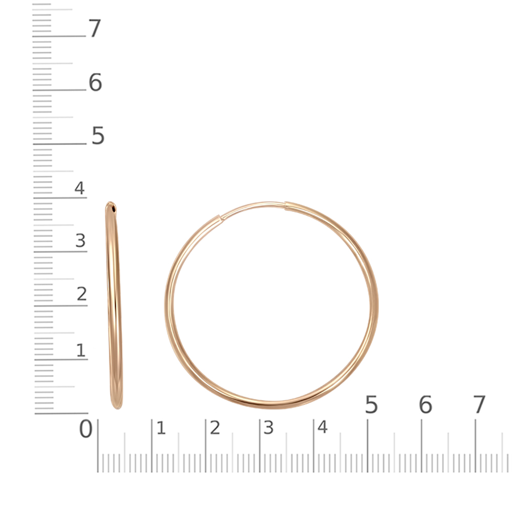 Серьги - кольца из золота 585 пробы