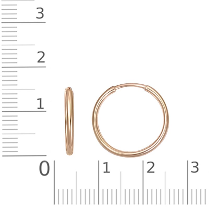 Серьги - кольца из золота 585 пробы
