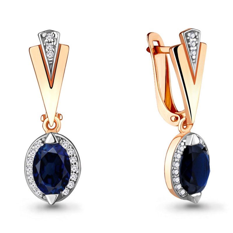 Серьги 43879Б 585