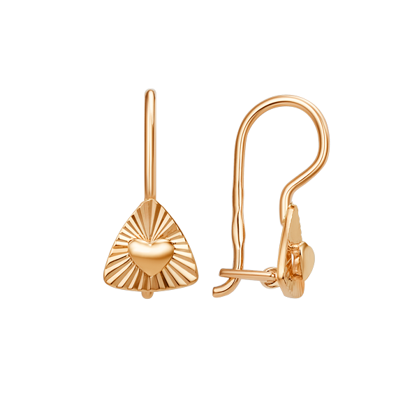 Детские серьги из золота 585 пробы