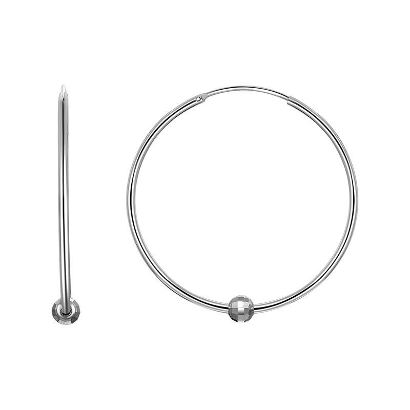 Серьги конго из серебра 925 пробы