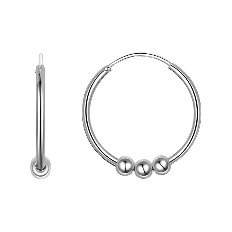 Серьги конго из серебра 925 пробы