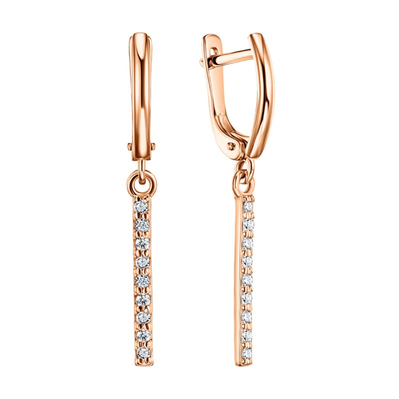 Серьги-држк/пара/бцФ/з585 Серьги 585