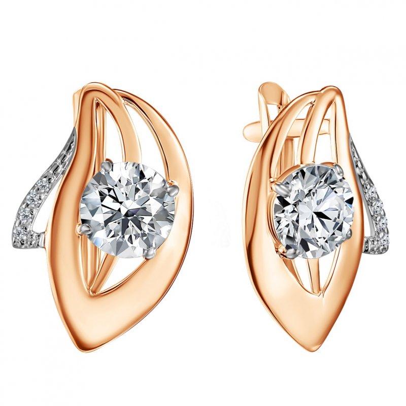 Срг10-06223Н/бцФ/з585 Серьги 585