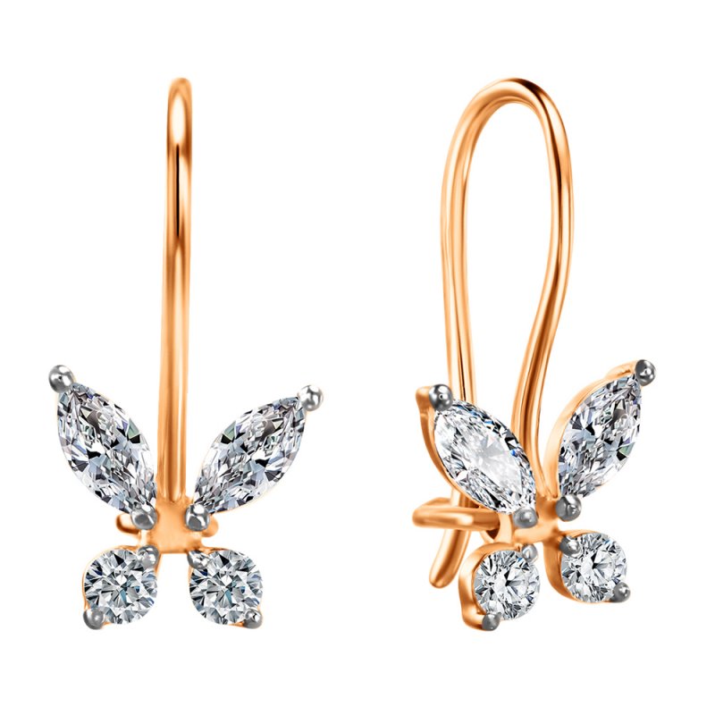 СргЛ02/бцФ/з585 Серьги детские 585