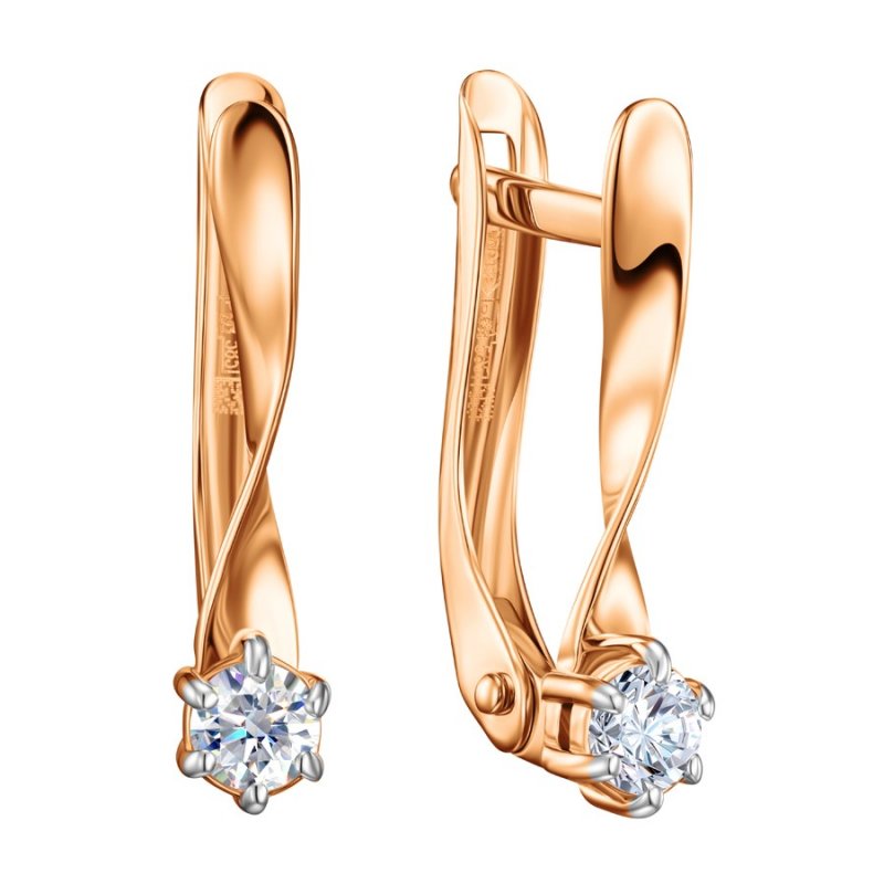 СргЛ53/бцФ/з585 Серьги 585