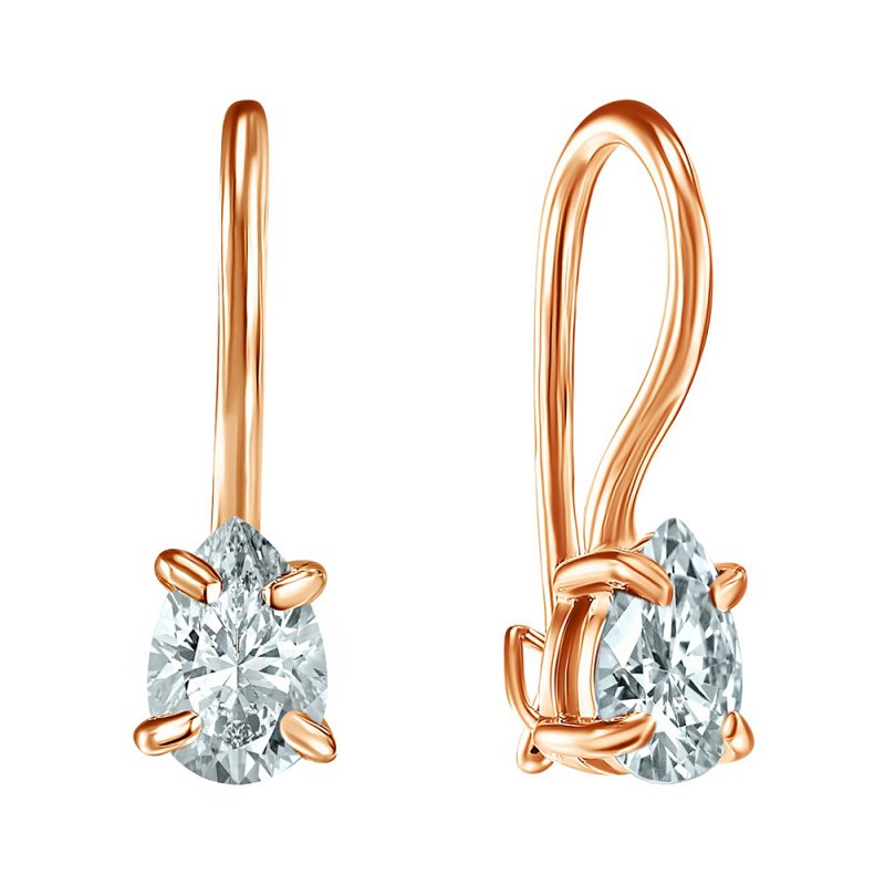 Срг020704НГ/бцФ/з585 Серьги 585