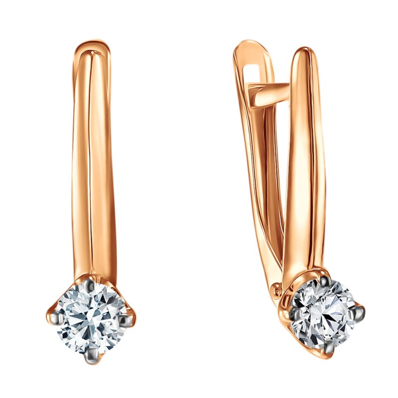 СргЛ29/бцФ/з585 Серьги 585