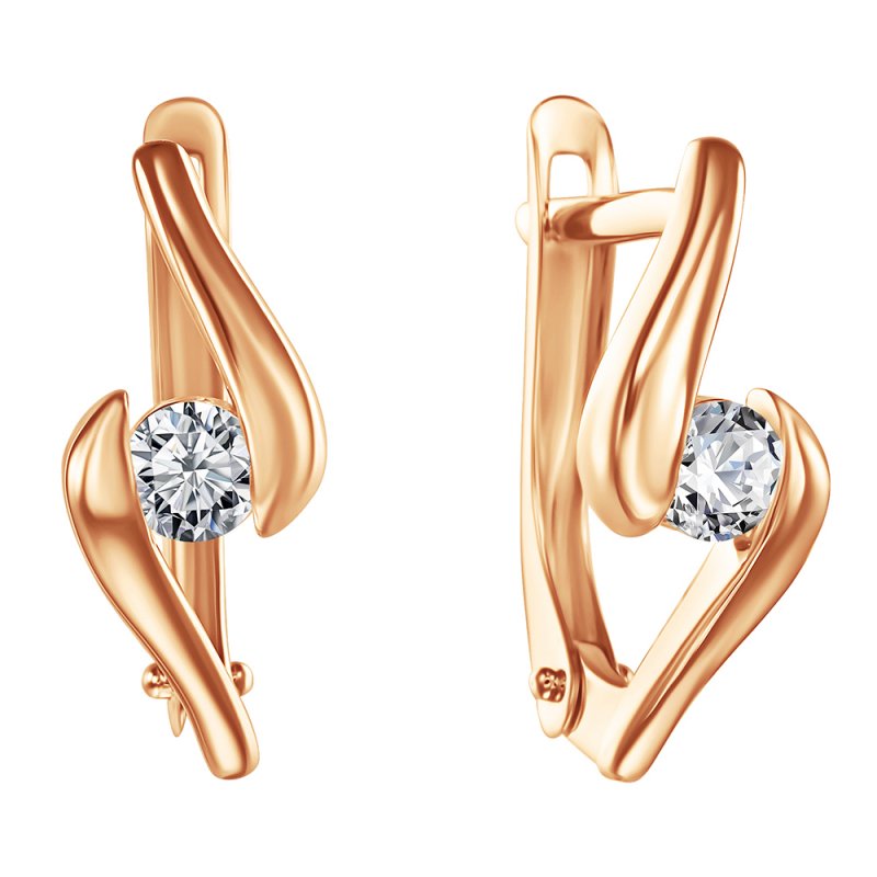 СргЛ44/бцФ/з585 Серьги 585