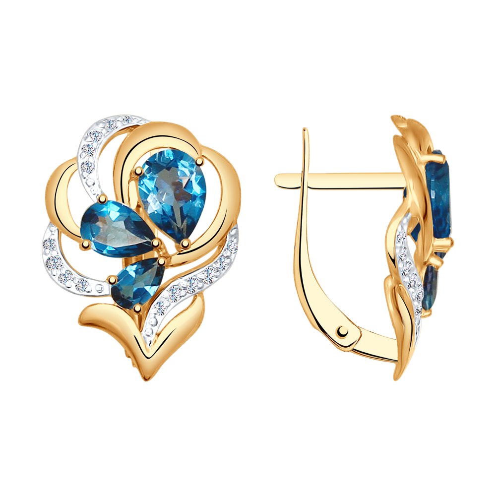 Серьги из золота 585 пробы