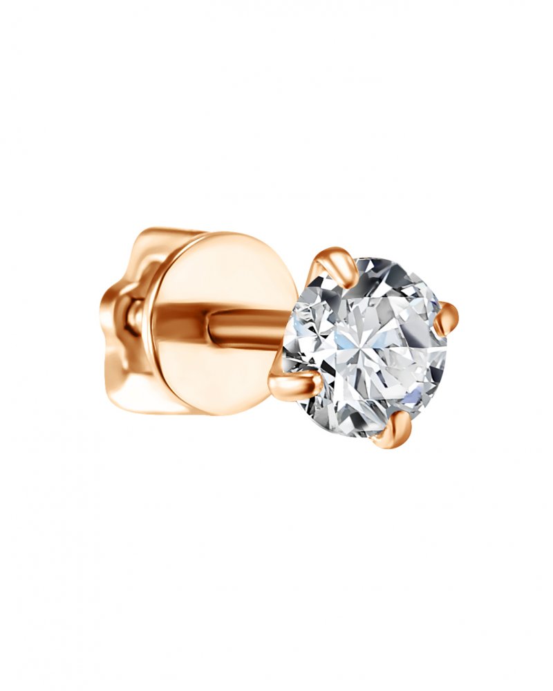 Серьги одиночные из золота 585 пробы