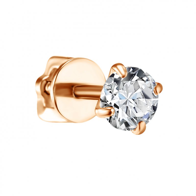 Серьги одиночные из золота 585 пробы