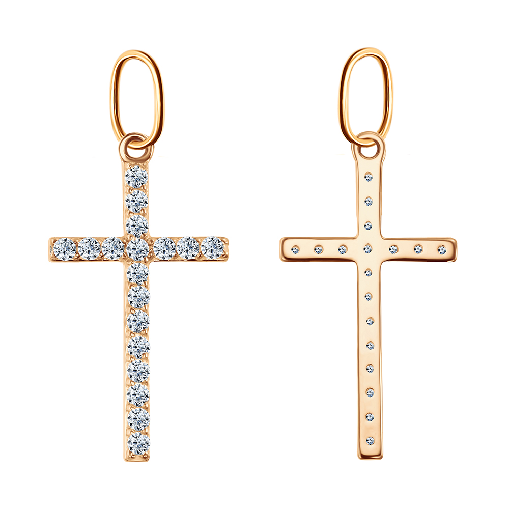 Крест СК18.09/бцФ/з585 Подвеска 585