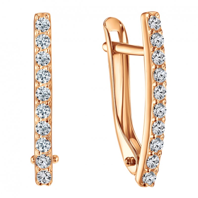 СргЛ31/бцФ/з585 Серьги 585