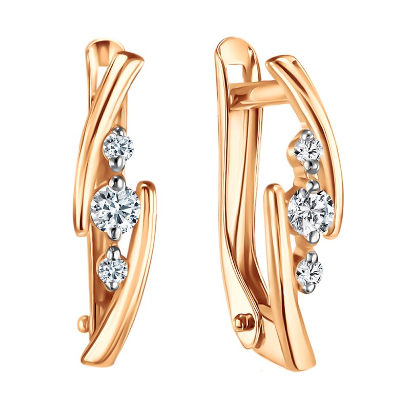 СргЛ43/бцФ/з585 Серьги 585