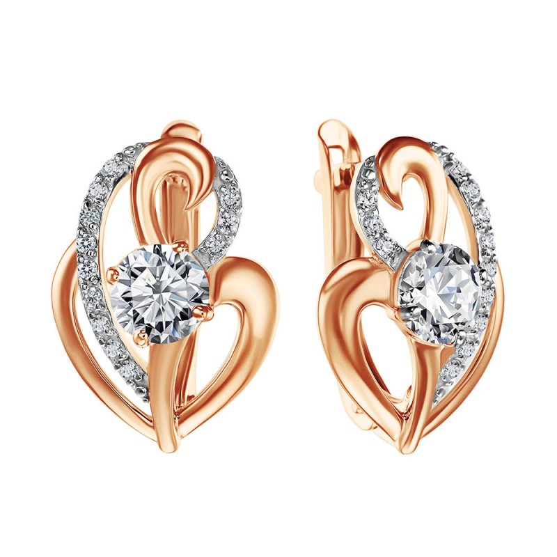 Срг10-06228Н/бцФ/з585 Серьги 585