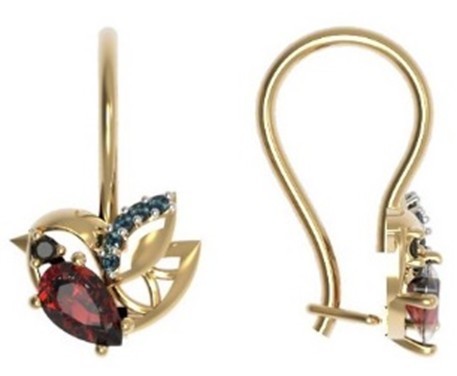 004792-1102 Серьги детские 585