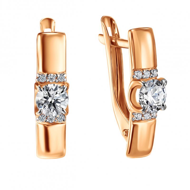 СргЛ21/бцФ/з585 Серьги 585