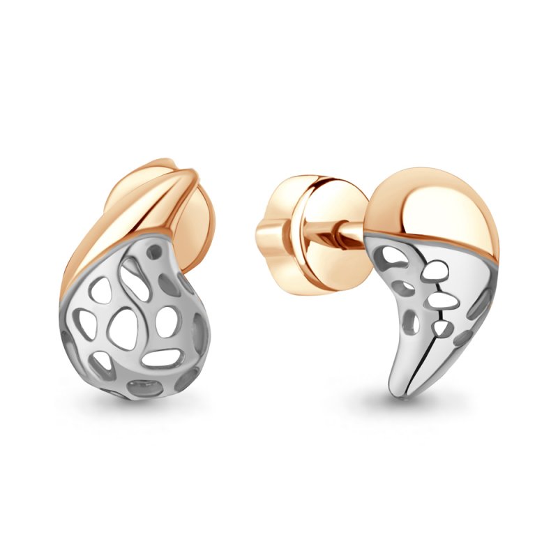 Серьги пусеты золотые 585 пробы