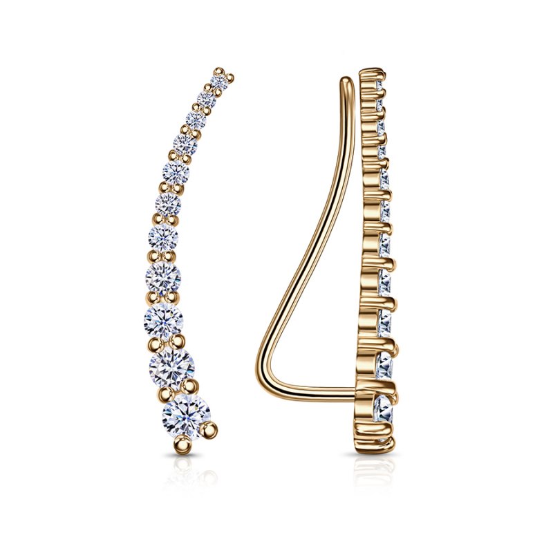 С130-2646 Серьги-каффы 585