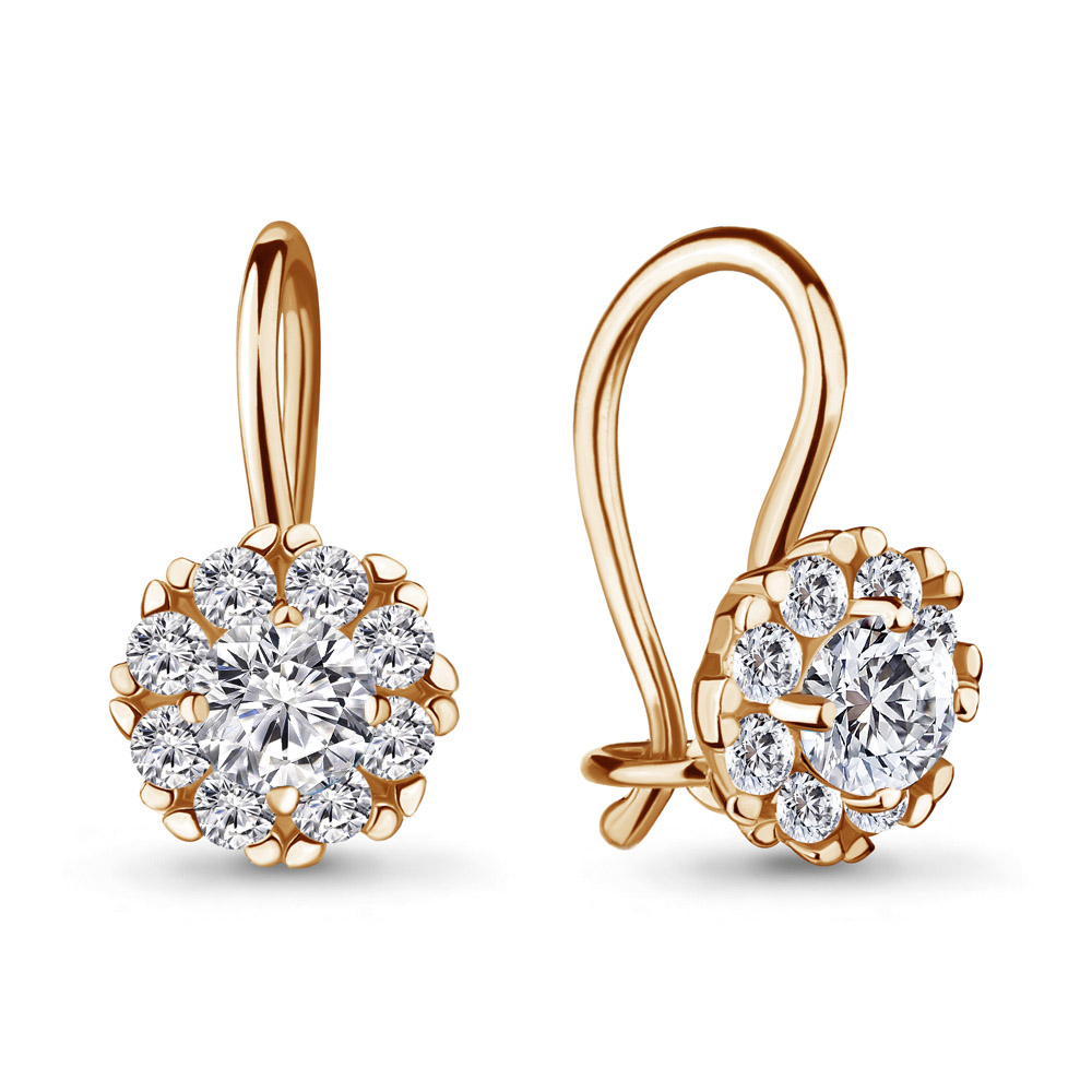 Серьги детские из золота 585 пробы