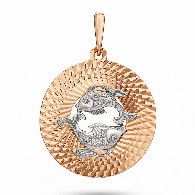 Подвеска зодиак из золота 585 пробы