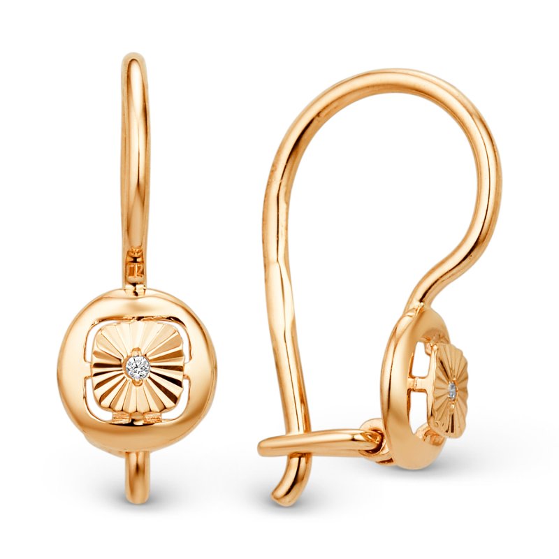 Серьги детские из золота 585 пробы