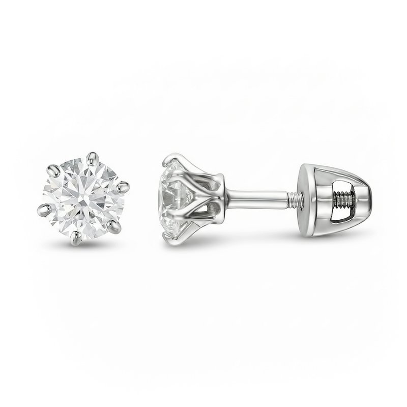 Серьги пусеты золотые 585 пробы