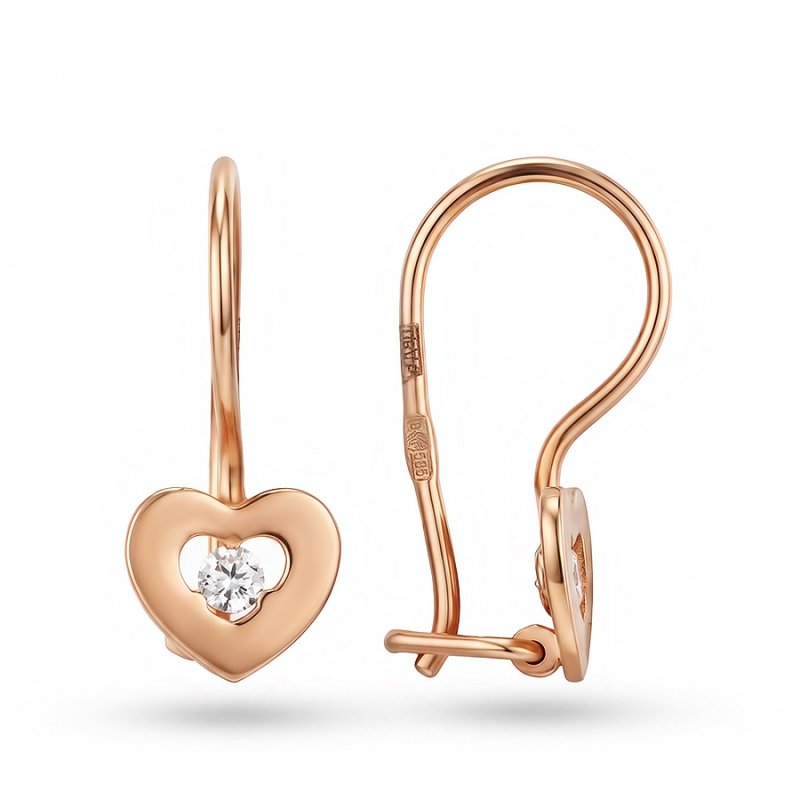 Серьги детские из золота 585 пробы
