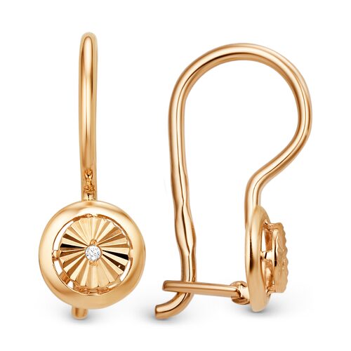 Серьги детские из золота 585 пробы