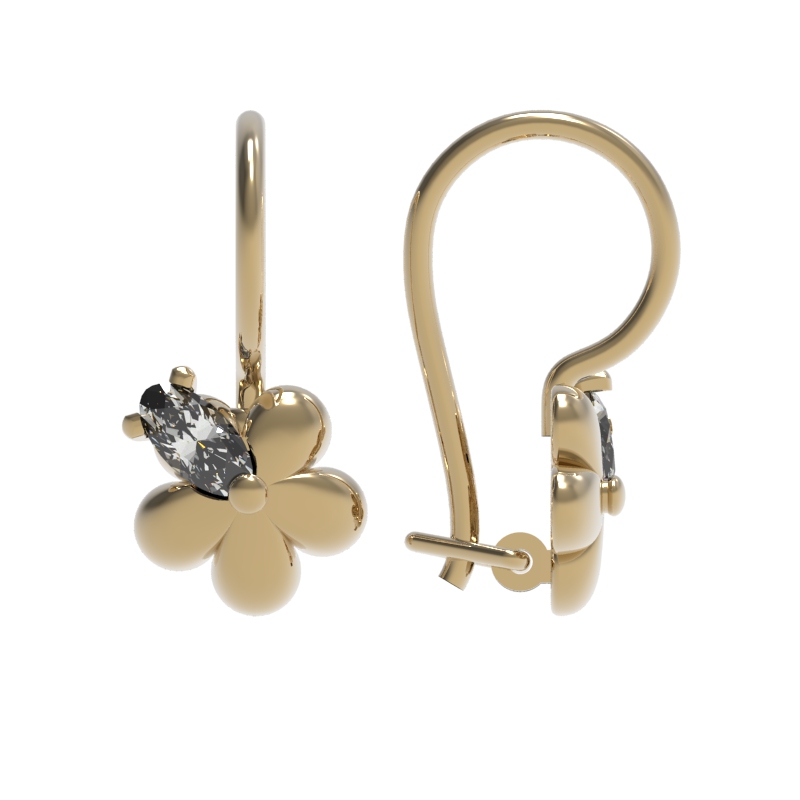 Серьги детские из золота 585 пробы