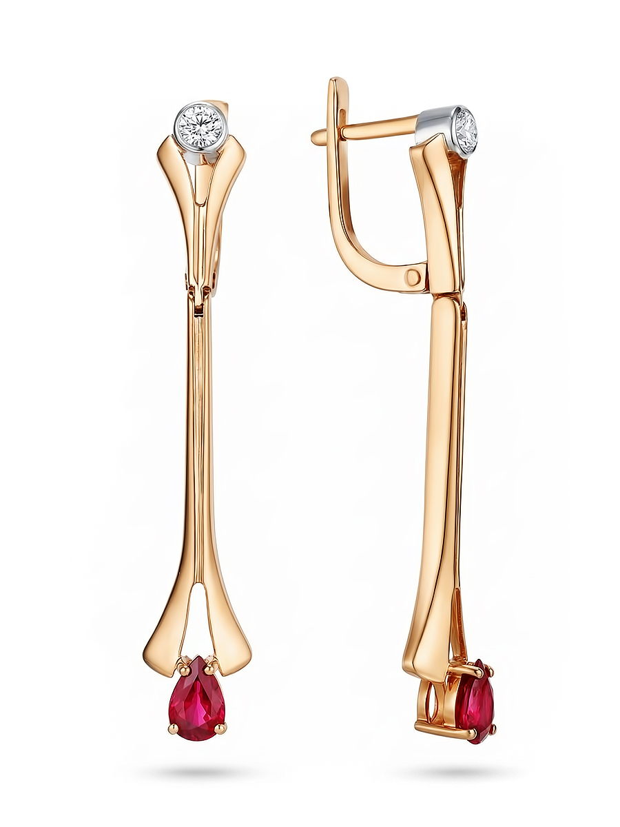 Серьги из золота 585 пробы