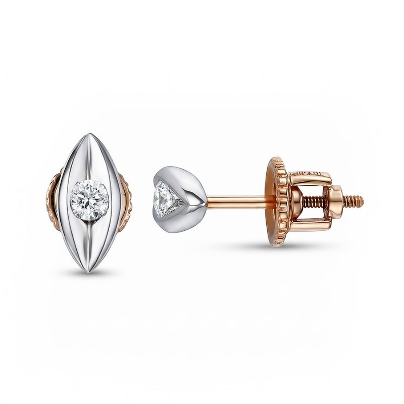 Серьги пусеты золотые 585 пробы