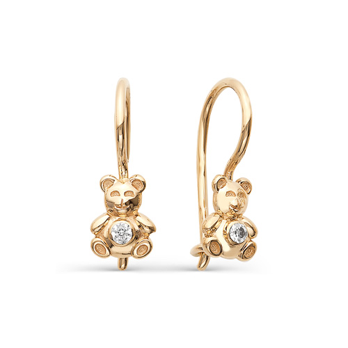 Серьги детские из золота 585 пробы