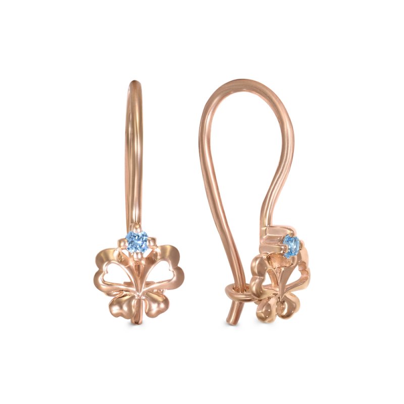 Серьги детские из золота 585 пробы