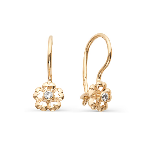 Серьги детские из золота 585 пробы