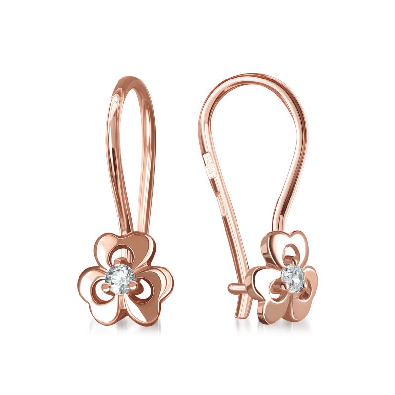 Серьги детские из золота 585 пробы