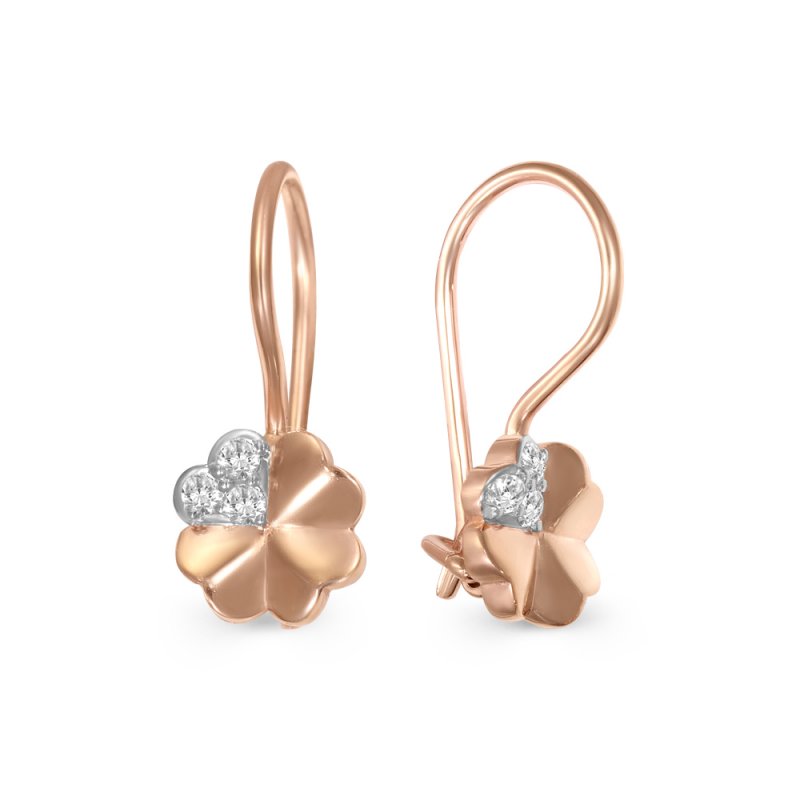 Серьги детские из золота 585 пробы