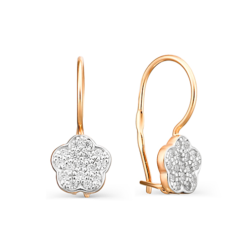Серьги детские из золота 585 пробы
