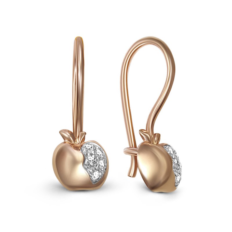 Серьги детские из золота 585 пробы
