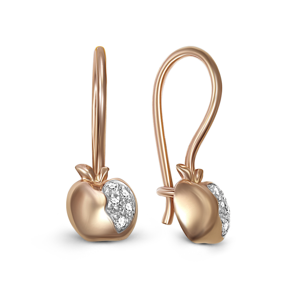 Серьги детские из золота 585 пробы