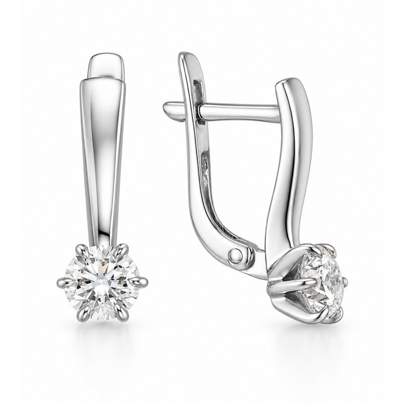 Серьги из белого золота 585 пробы