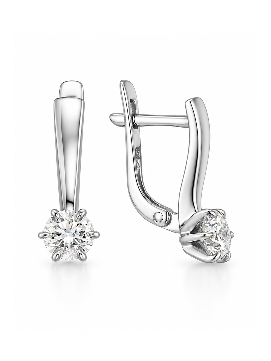 Серьги из белого золота 585 пробы