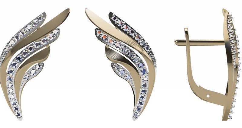 Серьги из золота 585 пробы